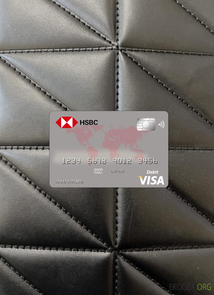 Photolook de la carte visa de la banque HSBC Australie , avant